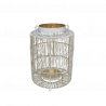 FAROL BLANCO Y ORO 15 x 19 CM SURESH