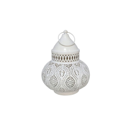 FAROL BLANCO Y ORO 12 x 16 CM GITA