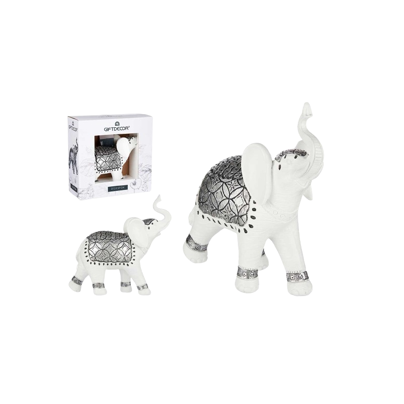 ELEFANTE DE RESINA BLANCA ELEFANTE DE RESINA BLANCA