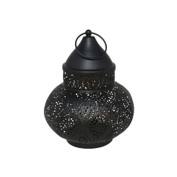 FAROL NEGRO Y ORO 15 x 19 CM GITA