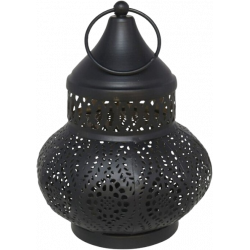 FAROL NEGRO Y ORO 12 x 16 CM GITA