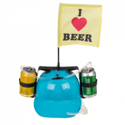 CASCO DE BEBER CON BANDERA - I LOVE BEER