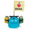 CASCO DE BEBER CON BANDERA - I LOVE BEER