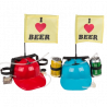 CASCO DE BEBER CON BANDERA - I LOVE BEER